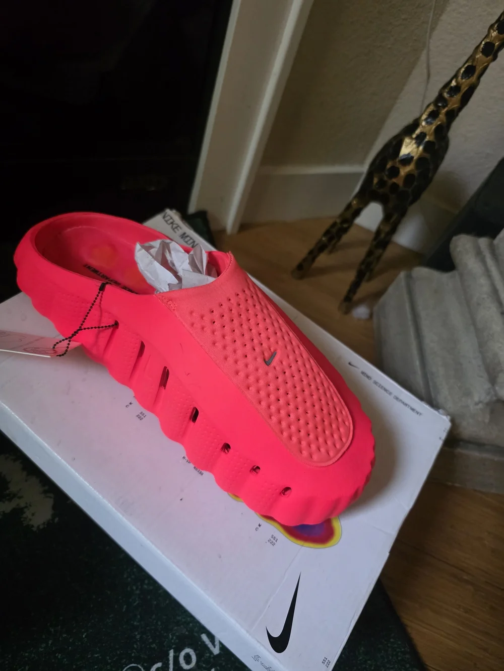 Nike Neon Pink Slip-On Athletic Shoes with Silver Swoosh